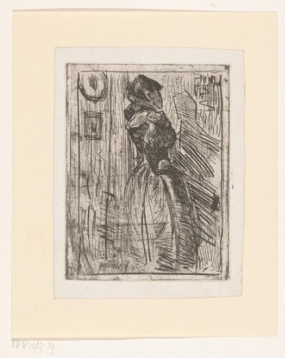 Standing woman in an interior