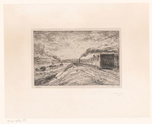 Landscape with Train and River