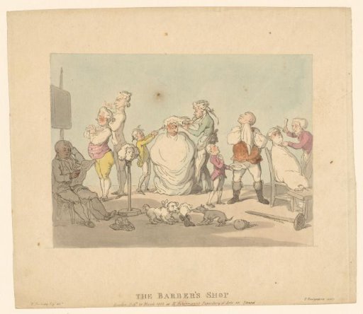 Men in a barber shop
