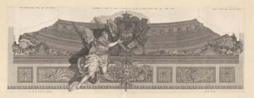 Winged woman with a trophy of arms