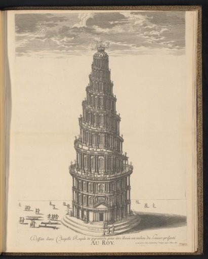 Design for a tower in the center of the Louvre