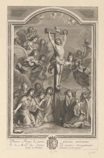 Christ on the Cross surrounded by angels