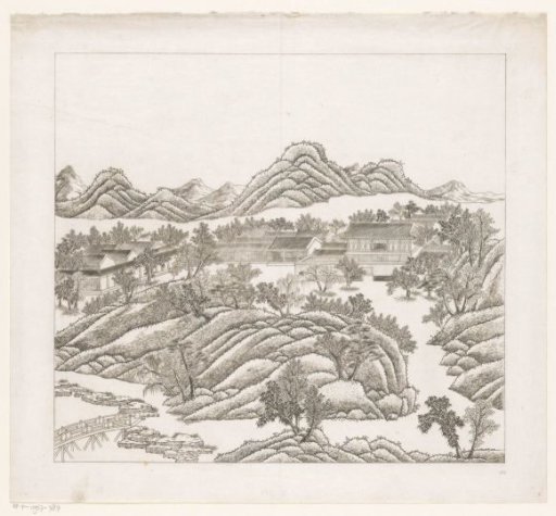 View of a part of the imperial summer palace in Chengde (Jehol) in China