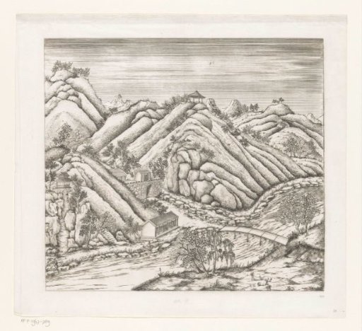‘The form of clouds and figures in the water’