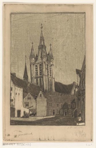 Tower of the Oude Kerk in Delft