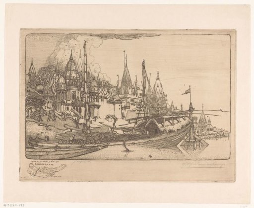 Ship with Firewood on the Bank of the Ganges in Benares