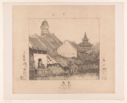 Houses and Bathing Women in Semarang
