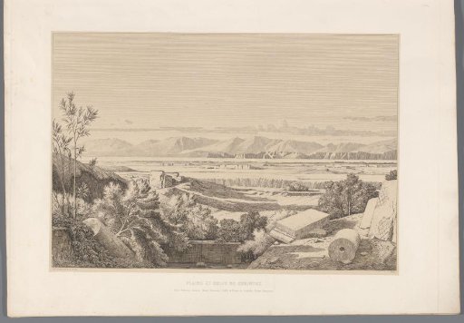 Landscape with view of the ruins of Corinth