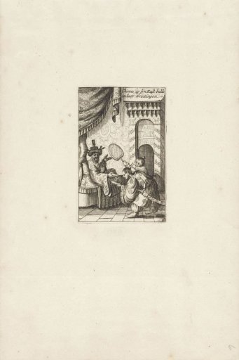 Chinese man on a daybed greeted by two people
