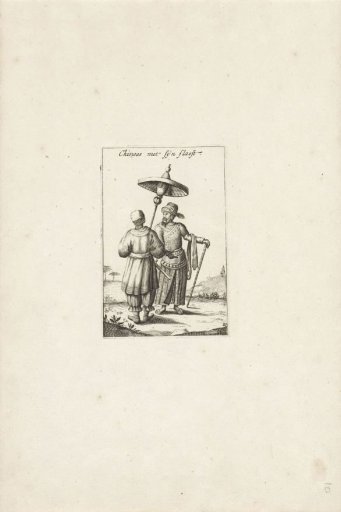 Chinese man and an enslaved servant
