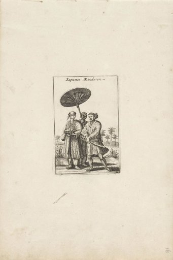 Japanese children and an enslaved servant