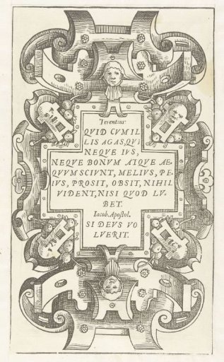 Cartouche in the shape of a cross