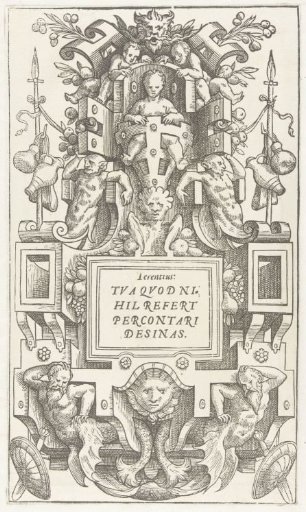 Cartouche with a quotation from Terence