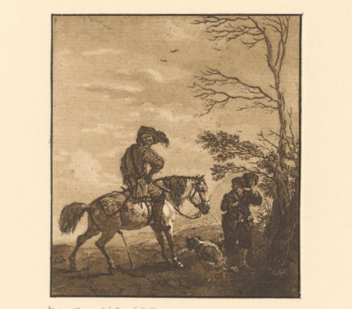 Landscape with a Man on Horseback, a Boy and a Dog