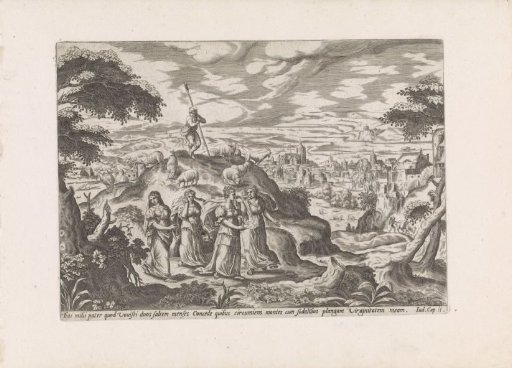 Jephthah's Daughter Mourns with Her Friends in the Mountains