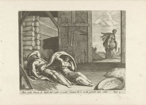 Ruth Sleeps at Boaz's Feet