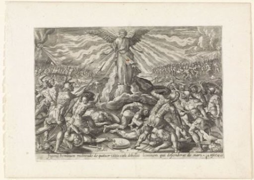 Third vision of Ezra: The multitude fights against the man from the sea