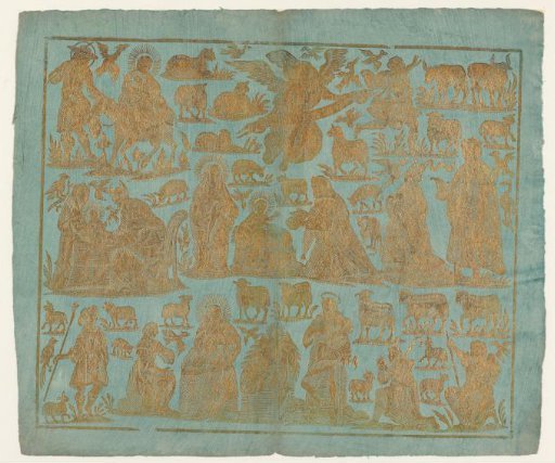 Sheet with scenes around the birth of Christ