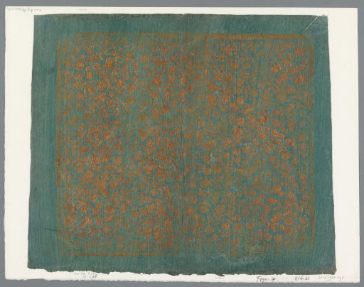 Sheet with small branches of flowers