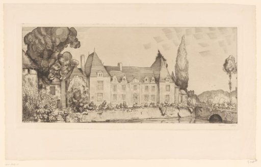 View of a castle on the water