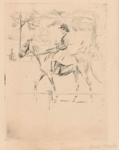 Woman on horseback