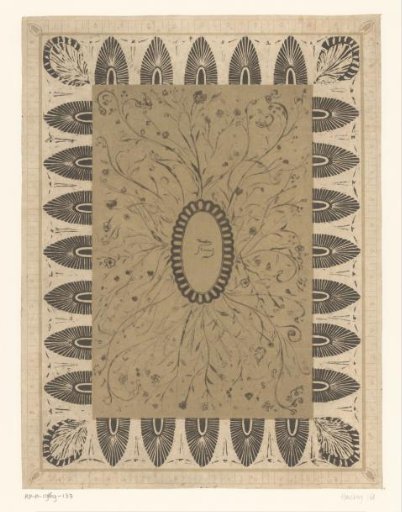 Frame with leaf and shell-shaped motifs