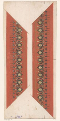 Frame in red with lotus motifs