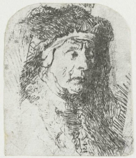 Woman in a cloak lined with fur