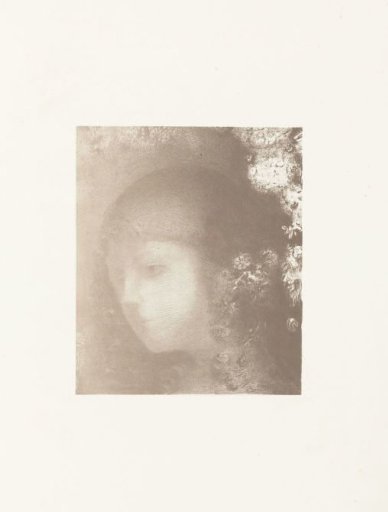 Child's head with flowers
