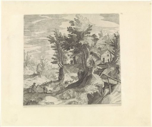 Landscape with two shepherds and a flock
