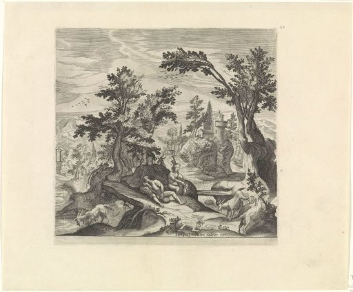 Landscape with shepherds