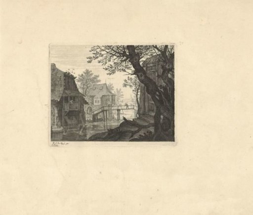 Bridge over a village canal
