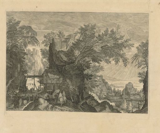 Rocky landscape with two riders