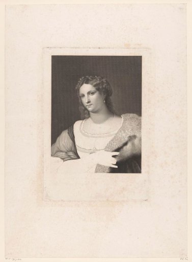 Portrait of a woman with a fur mantle
