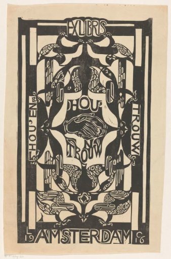 Bookplate of the association Hou'en Trouw