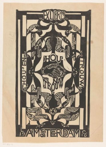 Bookplate of the association Hou'en Trouw