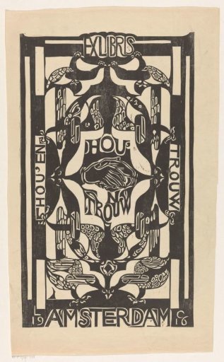 Ex libris of the society Hou'en Trouw