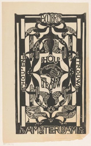 Ex libris of the society Hou'en Trouw