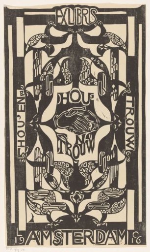 Ex libris of the society Hou'en Trouw