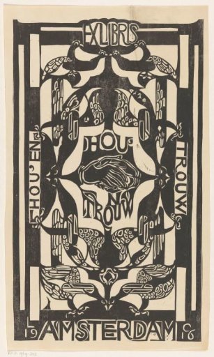 Ex libris of the society Hou'en Trouw