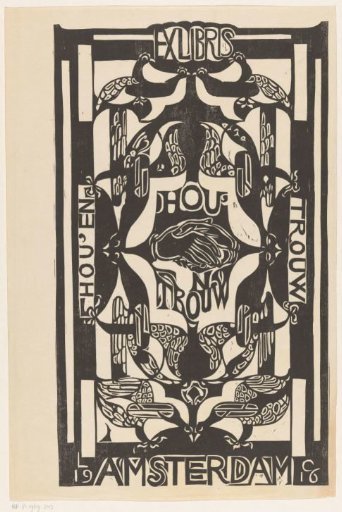 Ex libris of the society Hou'en Trouw