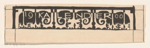 Design for border of calendar 1900