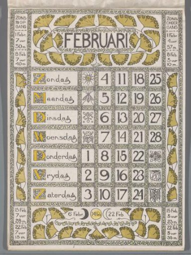 Calendar Page February 1900
