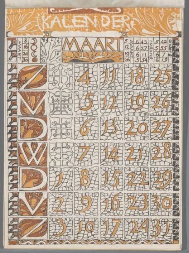 Calendar Page March 1900