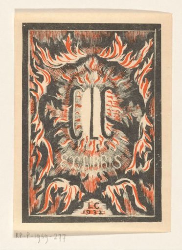 Bookplate of Carel Lion Cachet