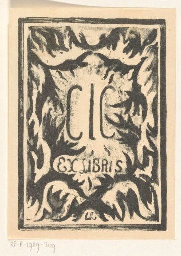 Bookplate of Carel Lion Cachet