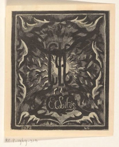 Bookplate of Carel Lion Cachet