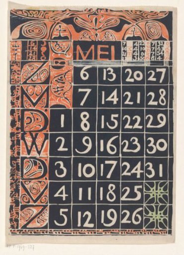 Calendar page May 1900