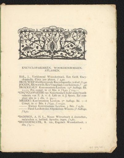 Title page head with beetles and thistles