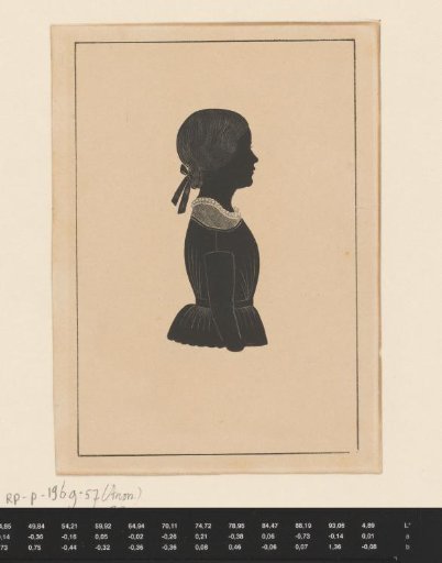Silhouette portrait of Wilhelmina Jacoba Henriëtte van den Bosch